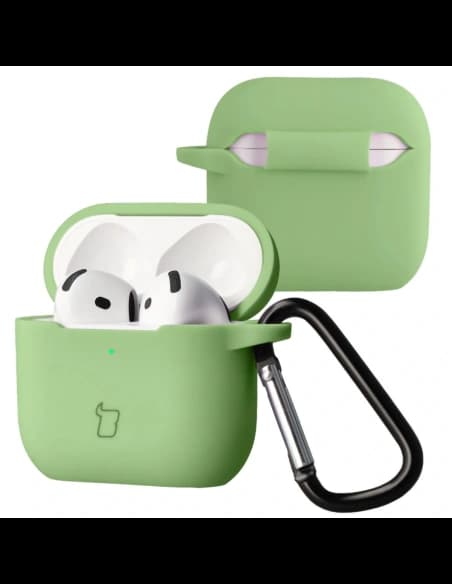 Bizon Case Fejhallgató Szilikon Apple AirPods 4 világoszöld