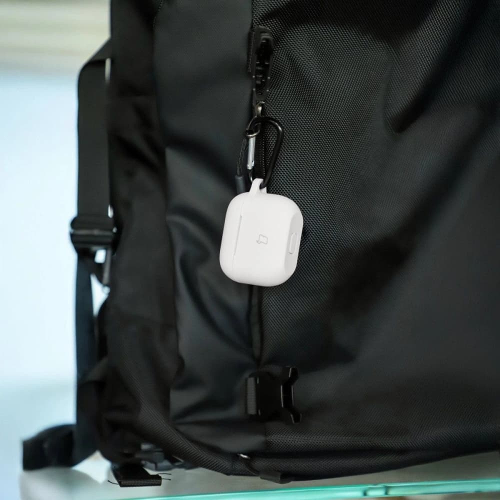 Bizon Case Fejhallgató Szilikon Apple AirPods 4 fehér - 5