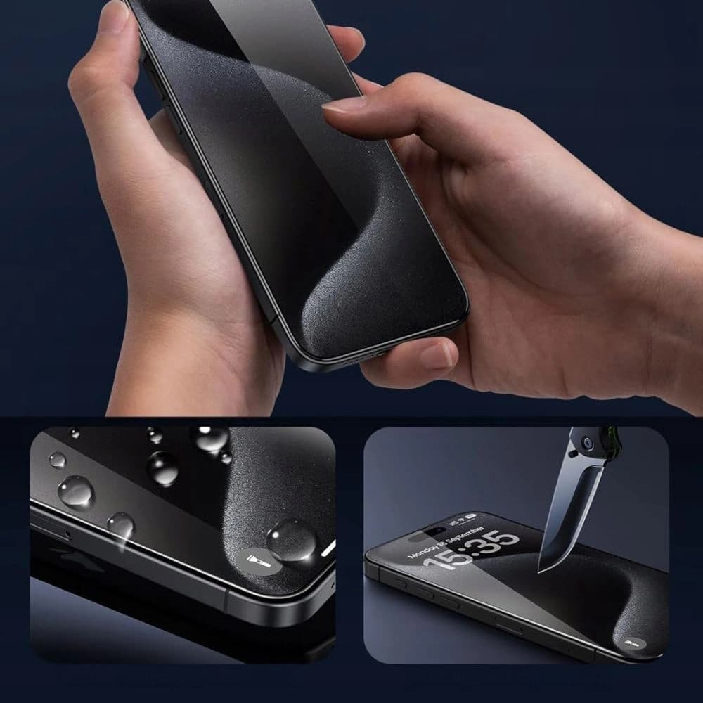 Tech-Protect Glass Fit+ Apple iPhone 16 Pro / 17 / 17 Pro Átlátszó [2 CSOMAG] - 4