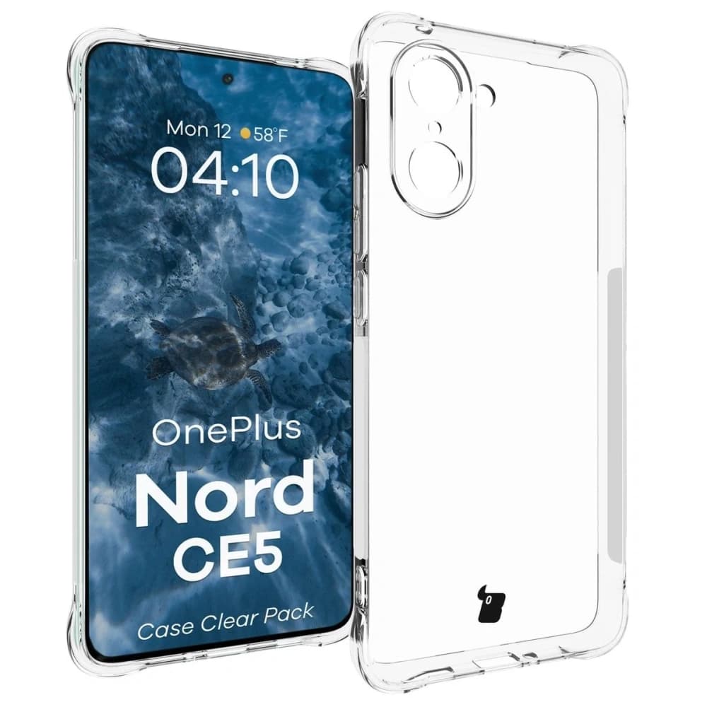 Bizon Case Clear Pack Hülle + 2x gehärtetes Glas OnePlus Nord CE5 5G - 3