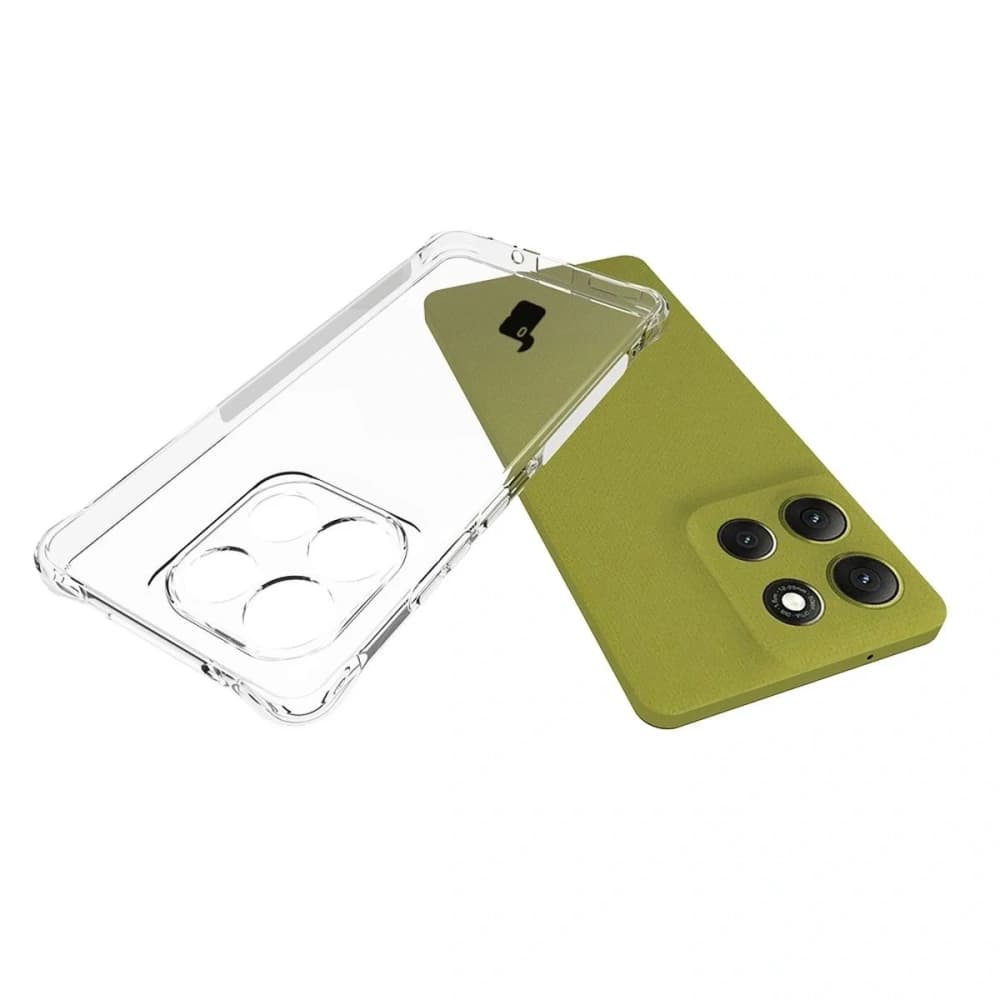 Husa Bizon Case Clear Pack + 2x folie de protecție pentru ecran Motorola Moto G86 5G - 5
