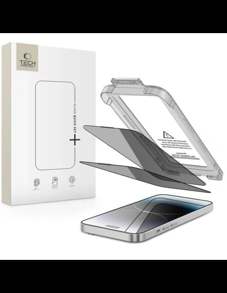 Tech-Protect Quick Set Spy+ Apple iPhone 14 Pro Datenschutz [2 PACK]