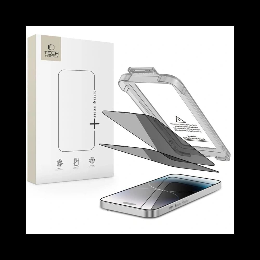 Tech-Protect Quick Set Spy+ Apple iPhone 14 Pro Privacy [2 PACK] - 1