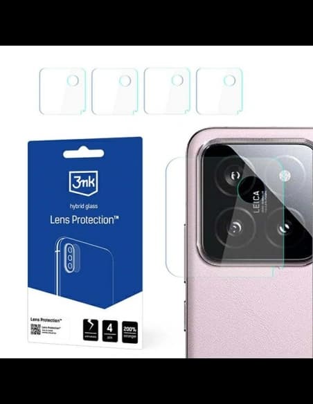 [CR] Hybidní sklo na objektiv fotoaparátu 3MK Lens Protect Xiaomi 14 [4 PACK]