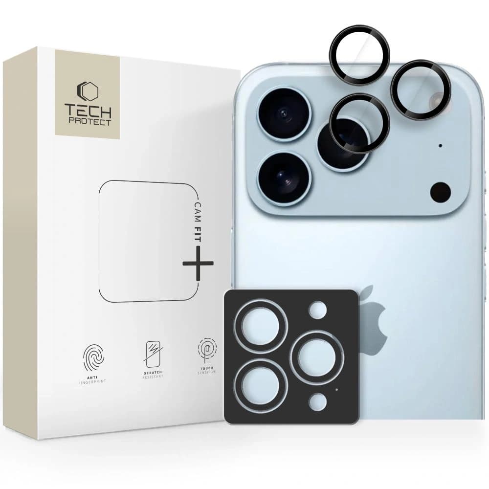 Tech-Protect Camring Fit+ Apple iPhone 14 Pro / 14 Pro Max / 15 Pro / 15 Pro Max / 16 Pro / 16 Pro Max / 17 Pro / 17 Pro Max Schwarz - 1