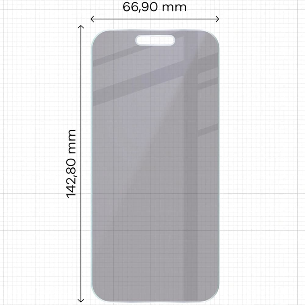 Bizon Privacy Glass Mule Shadow Apple iPhone 16 matte - 2