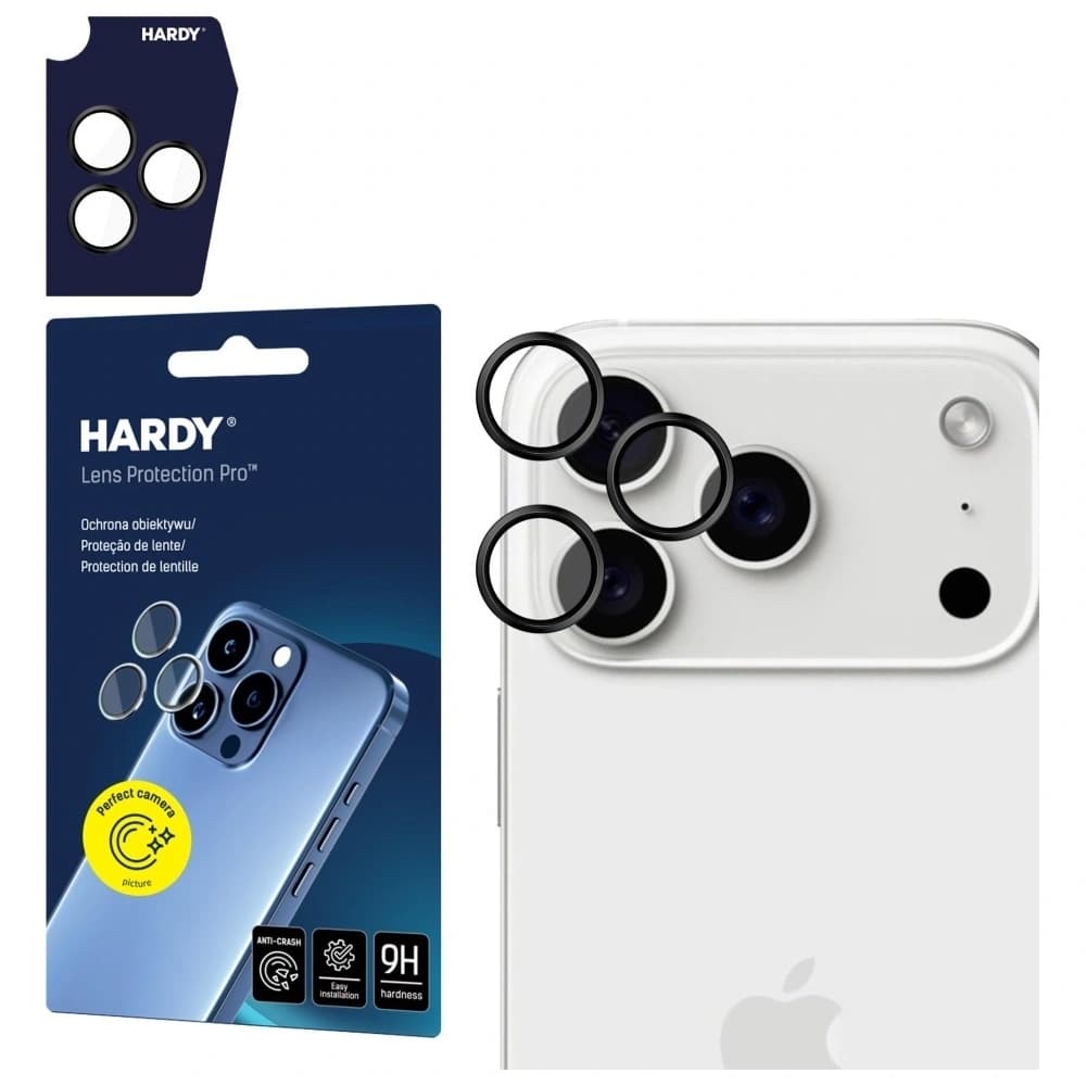 3MK HARDY Ochrana objektivu Pro Apple iPhone 17 Pro / 17 Pro Max černá - 1
