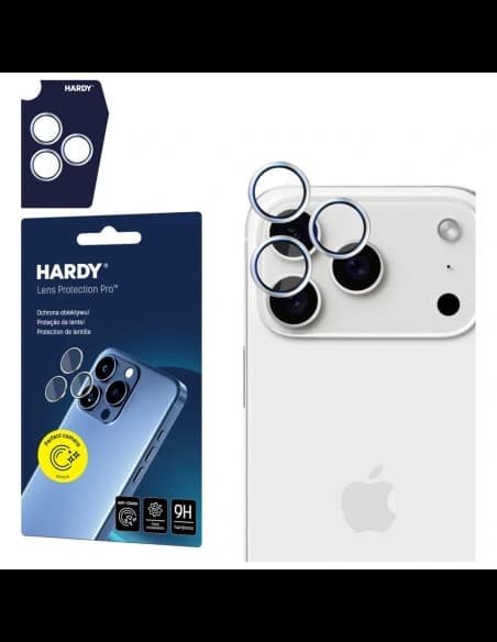 3MK HARDY Ochrana objektivu Pro Apple iPhone 17 Pro / 17 Pro Max stříbrná
