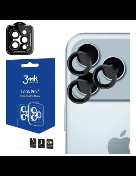 3MK Ochrana objektivu Pro Apple iPhone 17 Pro / 17 Pro Max černá