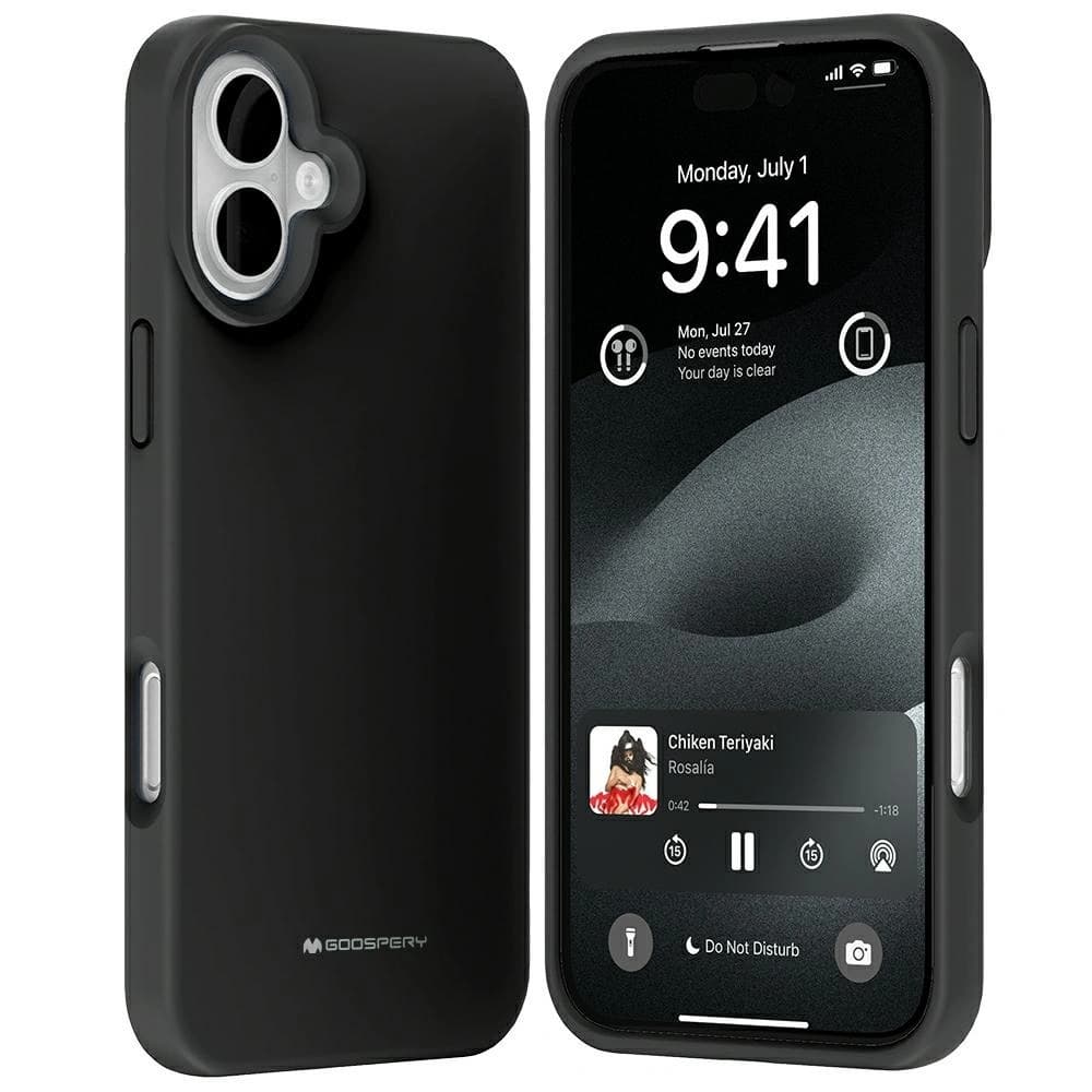 Mercury Pure MagSafe szilikon Apple iPhone 16 Plus fekete