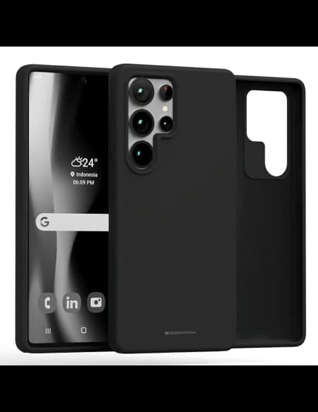 Mercury Pure MagSafe silikon pro Samsung Galaxy S25 Ultra černý