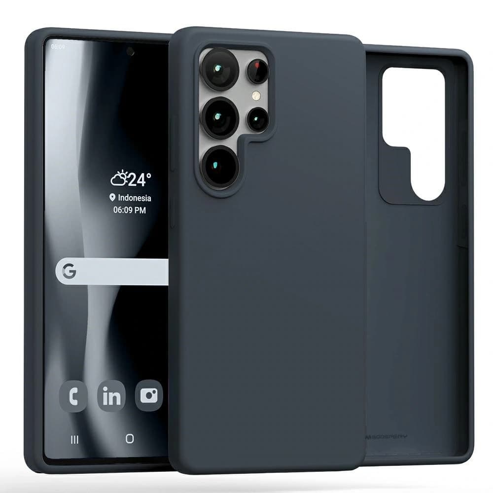 Mercury Pure MagSafe silikon pro Samsung Galaxy S25 Ultra námořnická modř