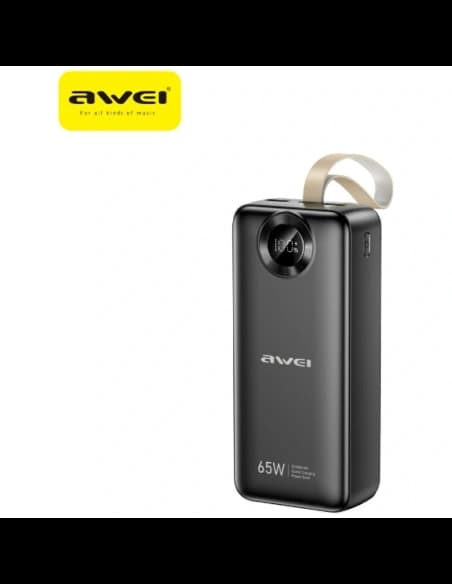 AWEI PA-34 30000mAh 65W Powerbank Încărcare rapidă negru