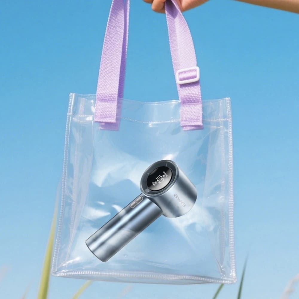 AWEI F38 Mini kapesní ventilátor modrý - 3