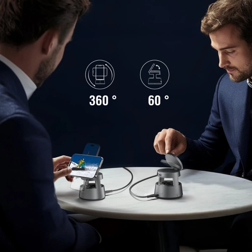 4smarts Aura Sound Lade station Qi2 grau - 4