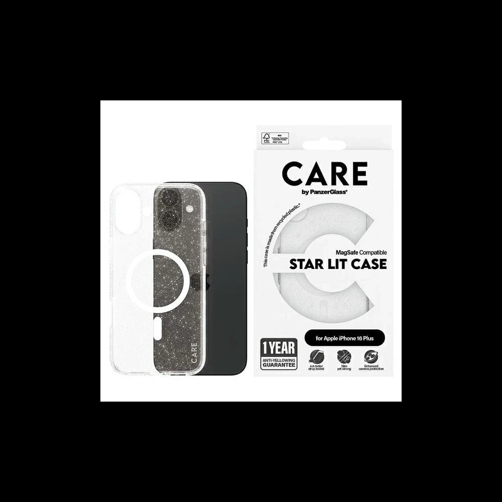 CARE von PanzerGlass Flagship Star Lit Case MagSafe für Apple iPhone 16 Plus weiß - 1