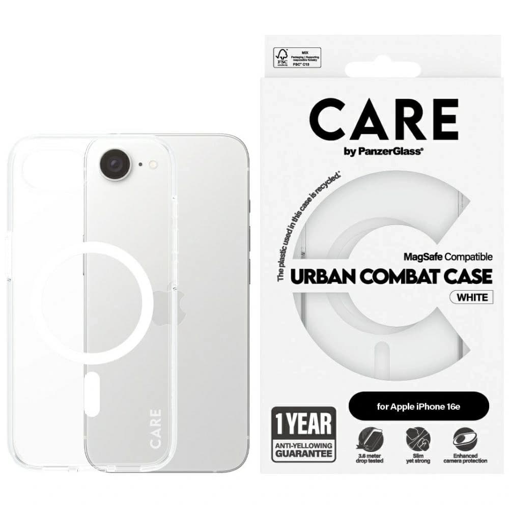 CARE od PanzerGlass Flagship Urban Combat White MagSafe Apple iPhone 16e čirý - 1