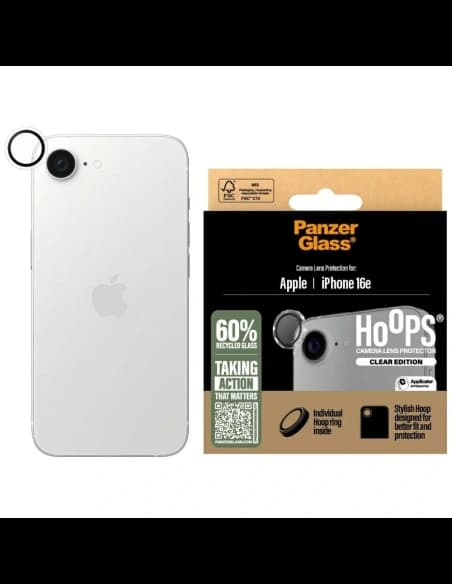PanzerGlass Hoops Linsen-Schutz für Apple iPhone 16e klar