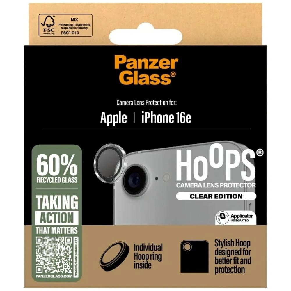 PanzerGlass Hoops Linsen-Schutz für Apple iPhone 16e klar - 4