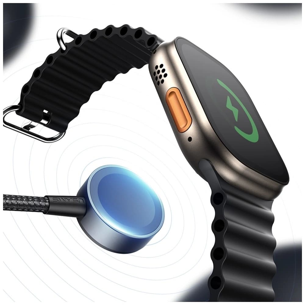 USAMS Huan Series SJ754 3-in-1 72W USB-C / USB-C cable 60W, USB-C 12W + watch charger 2.5W tarnish - 5