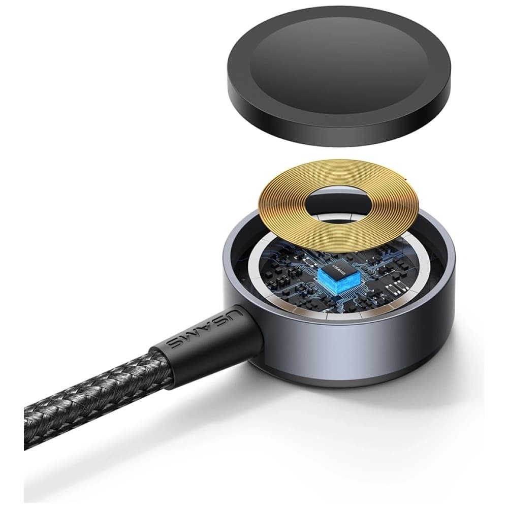 USAMS Huan Series SJ754 3-in-1 72W USB-C / USB-C cable 60W, USB-C 12W + watch charger 2.5W tarnish - 7