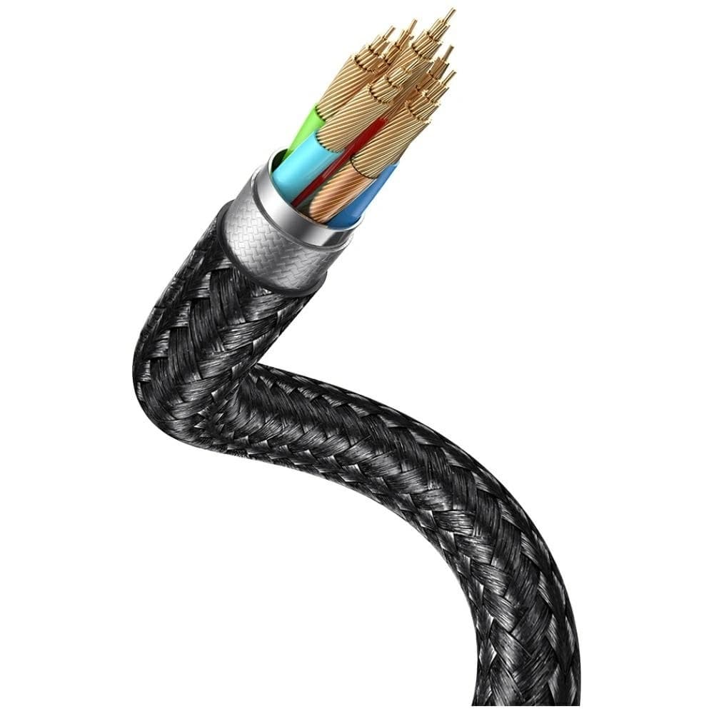 USAMS Huan Series SJ754 3-in-1 72W USB-C / USB-C cable 60W, USB-C 12W + watch charger 2.5W tarnish - 9