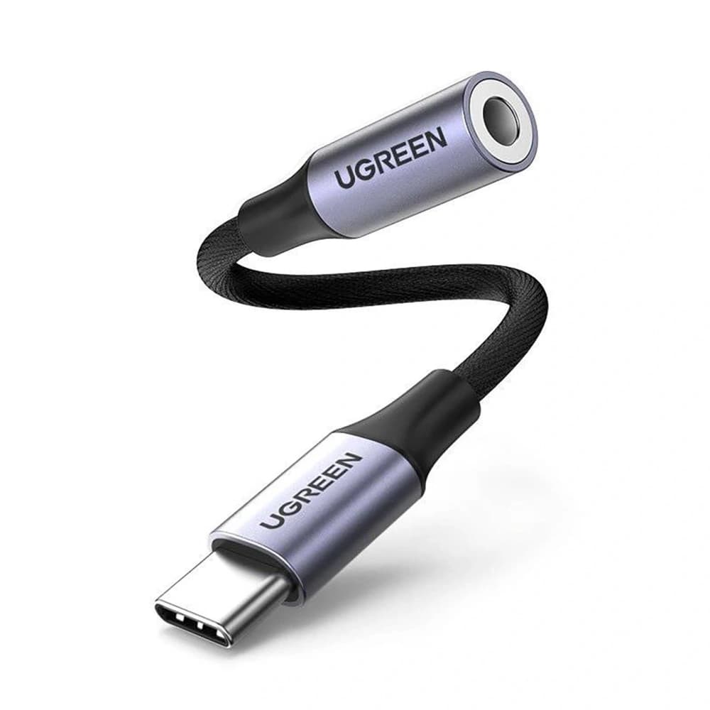 Audio adaptér UGREEN AV161 USB-C (samec) / mini jack 3,5 mm (samice) 10 cm šedý - 2