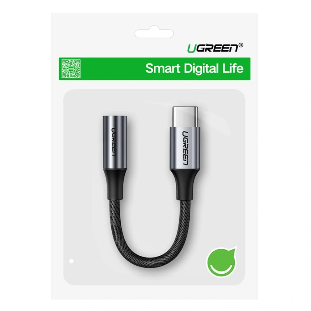 Audio adaptér UGREEN AV161 USB-C (samec) / mini jack 3,5 mm (samice) 10 cm šedý - 3