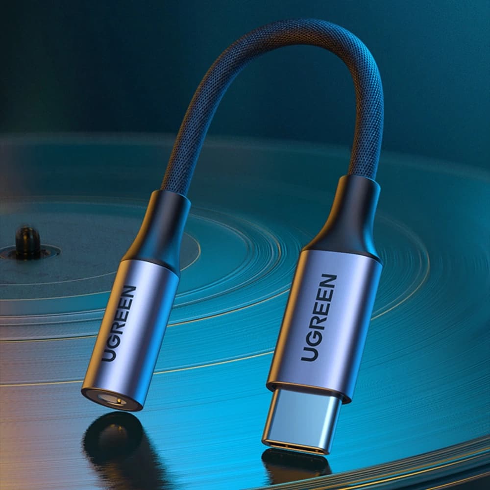 Audio adaptér UGREEN AV161 USB-C (samec) / mini jack 3,5 mm (samice) 10 cm šedý - 4