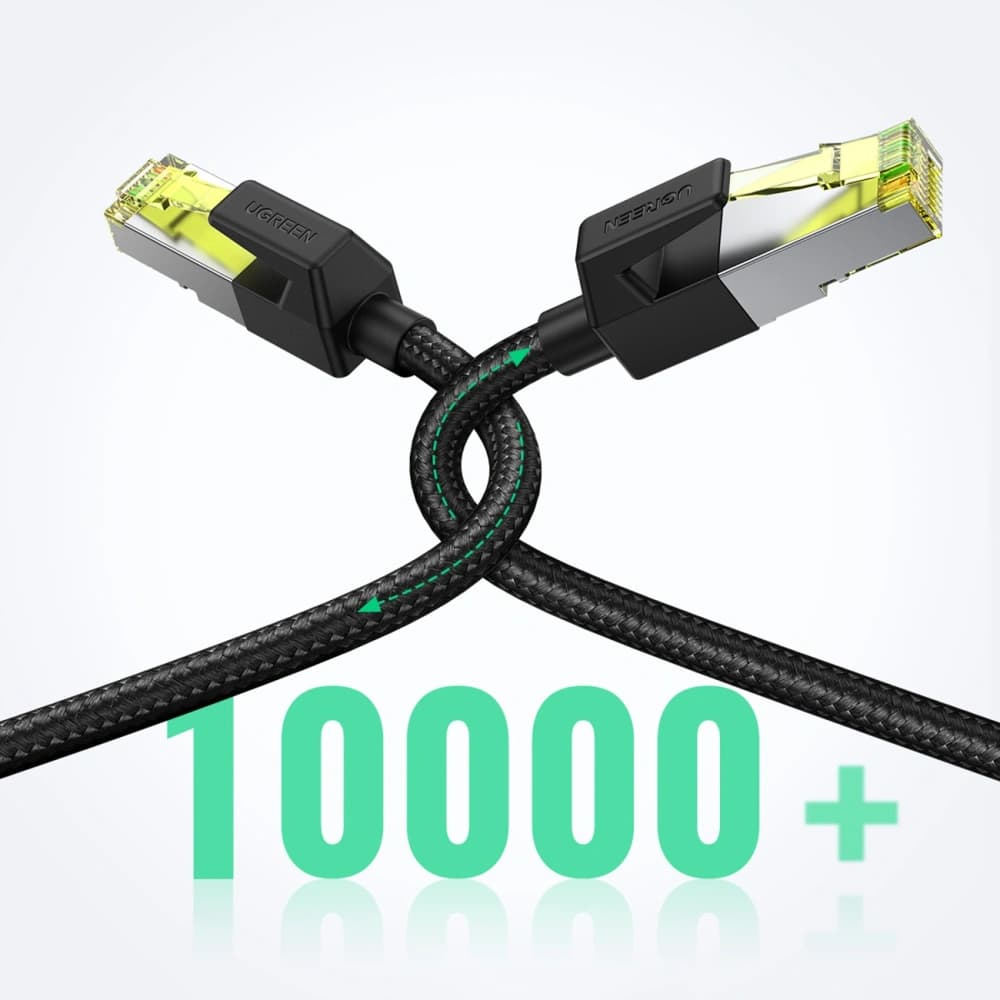 Kabel UGREEN NW150 30791 Ethernet RJ45 Cat 7 10Gbps 10m černý - 7