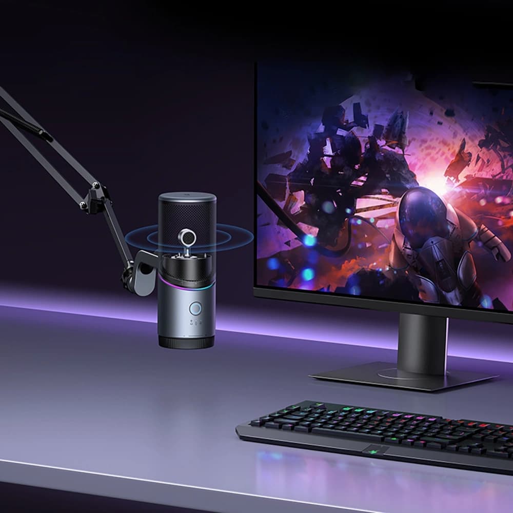 UGREEN CM769 USB-A RGB LED ezüst asztali mikrofon - 4