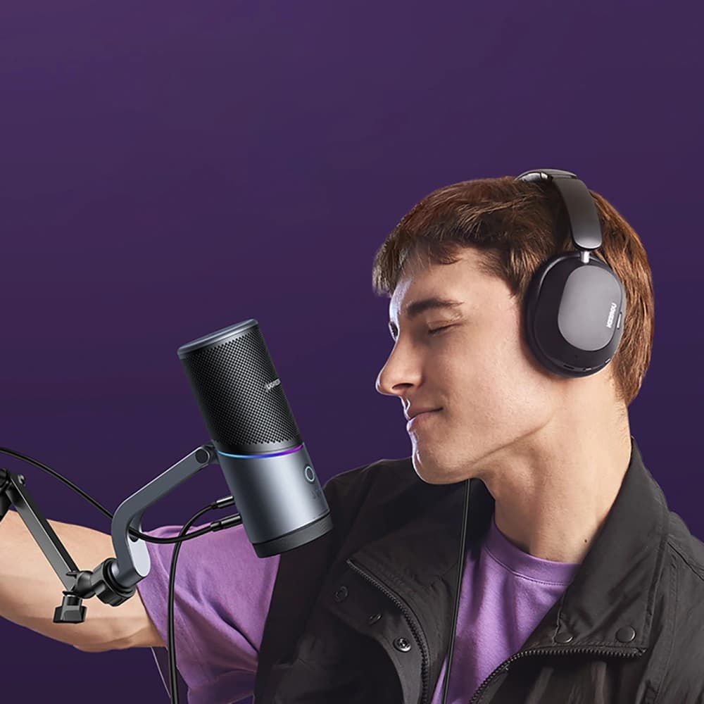 UGREEN CM769 USB-A RGB LED ezüst asztali mikrofon - 7