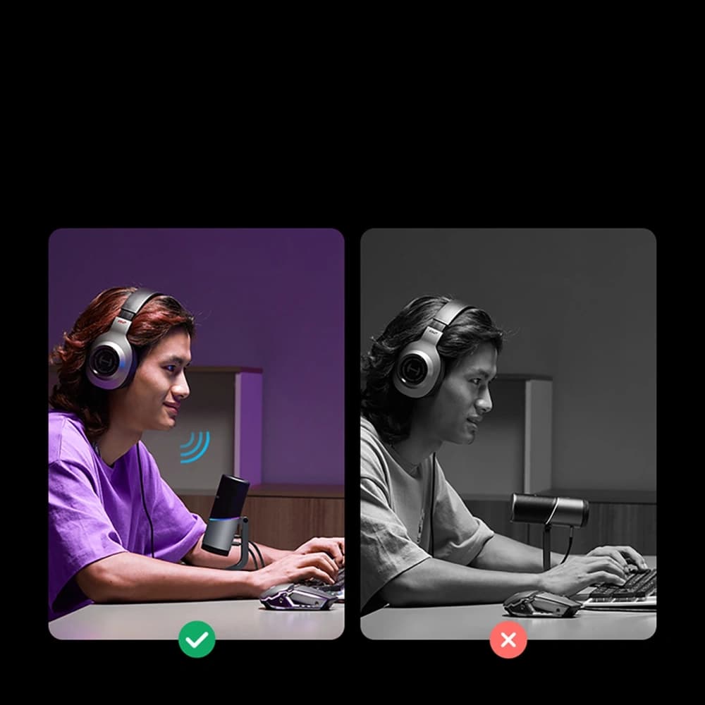 UGREEN CM769 USB-A RGB LED ezüst asztali mikrofon - 9