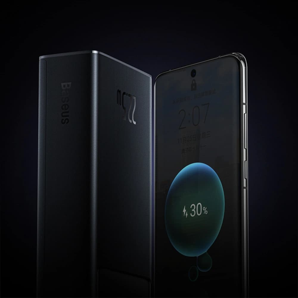 Powerbank Baseus EnerFill FP41 30000mAh 22.5W cu cablu Baseus Simple USB-A / USB-C 3A 30cm negru - 9