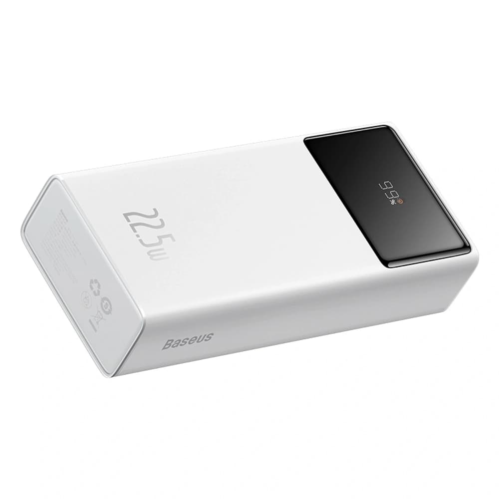Powerbank Baseus EnerFill FP41 30000mAh 22.5W cu cablu Baseus Simple USB-A / USB-C 3A 30cm alb - 3