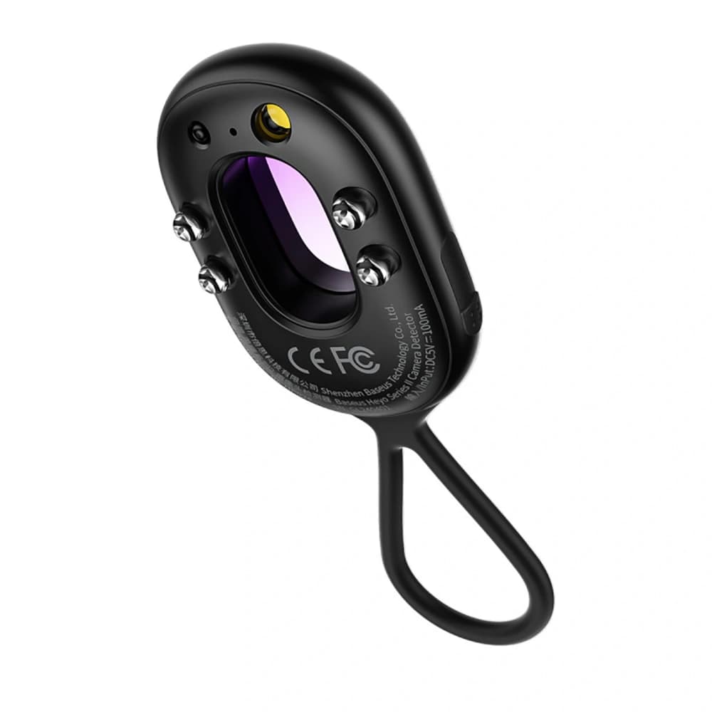 Baseus Heyo Series II hidden camera detector with alarm and mini flashlight + Baseus Simple USB-A / USB-C black cable - 2