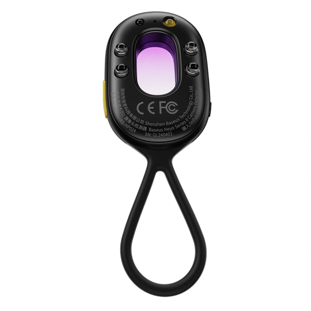Baseus Heyo Series II hidden camera detector with alarm and mini flashlight + Baseus Simple USB-A / USB-C black cable - 3