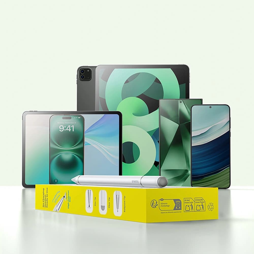 Stylus pasiv Baseus Smooth Writing III 3w1 versiune magnetică albă - 10