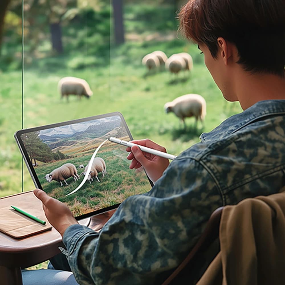 Stylus pasiv Baseus Smooth Writing III 3w1 versiune magnetică albă - 12