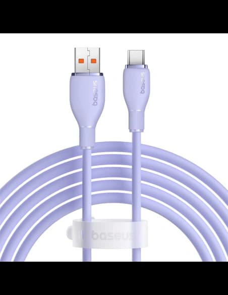 Baseus Pudding USB-A / USB-C 100W 2m lila kábel