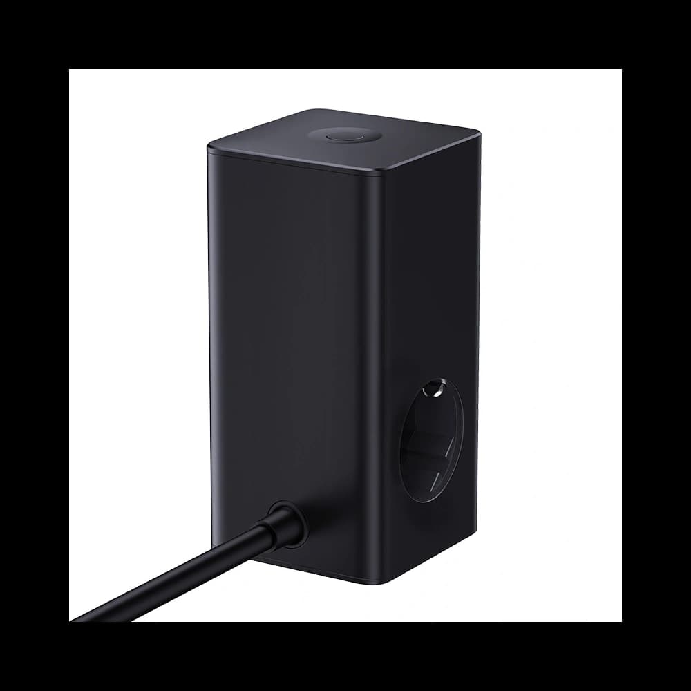 Nabíjecí stanice Baseus PowerCombo Tower 100W 2xAC, 2xUSB-A + 2x USB-C 1,5m černá - 2