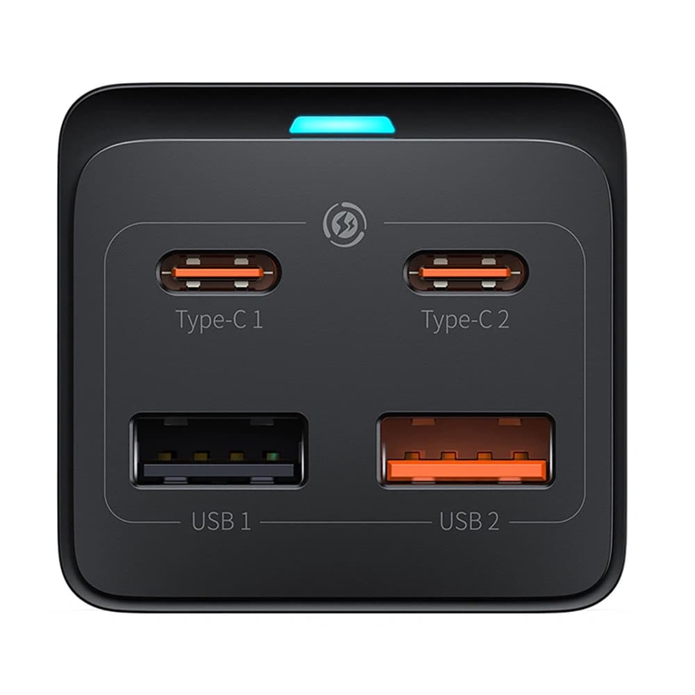 Nabíjecí stanice Baseus GaN3 Pro 65W AC + 2xUSB-C + 2xUSB-A s kabelem Baseus Xiaobai USB-C / USB-C 100W 1m černá - 3