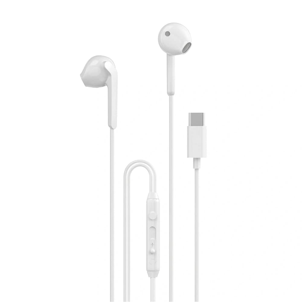Căști in-ear Dudao X3C USB-C 1.2m albe - 1