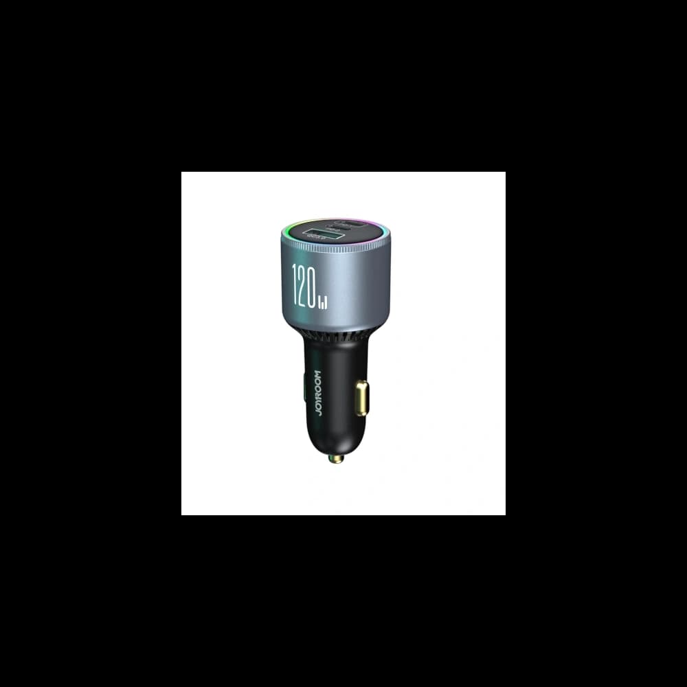 Joyroom JR-CCN07 120W Auto-Ladegerät 2xUSB-C, USB-A + 100W USB-C Kabel dunkelgrau - 2