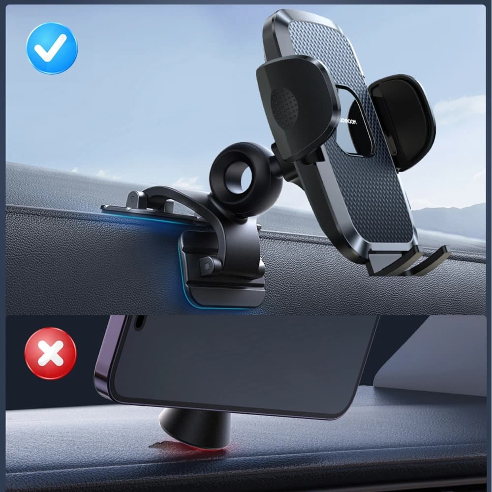 Joyroom JR-ZS259 Kfz-Halterung für das Armaturenbrett, schwarz, mit Klemme - 3