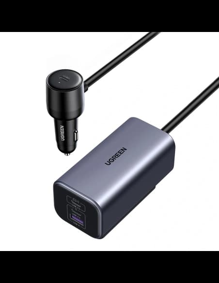 UGREEN EC706 autós töltő, USB + 2x USB-C, 150W