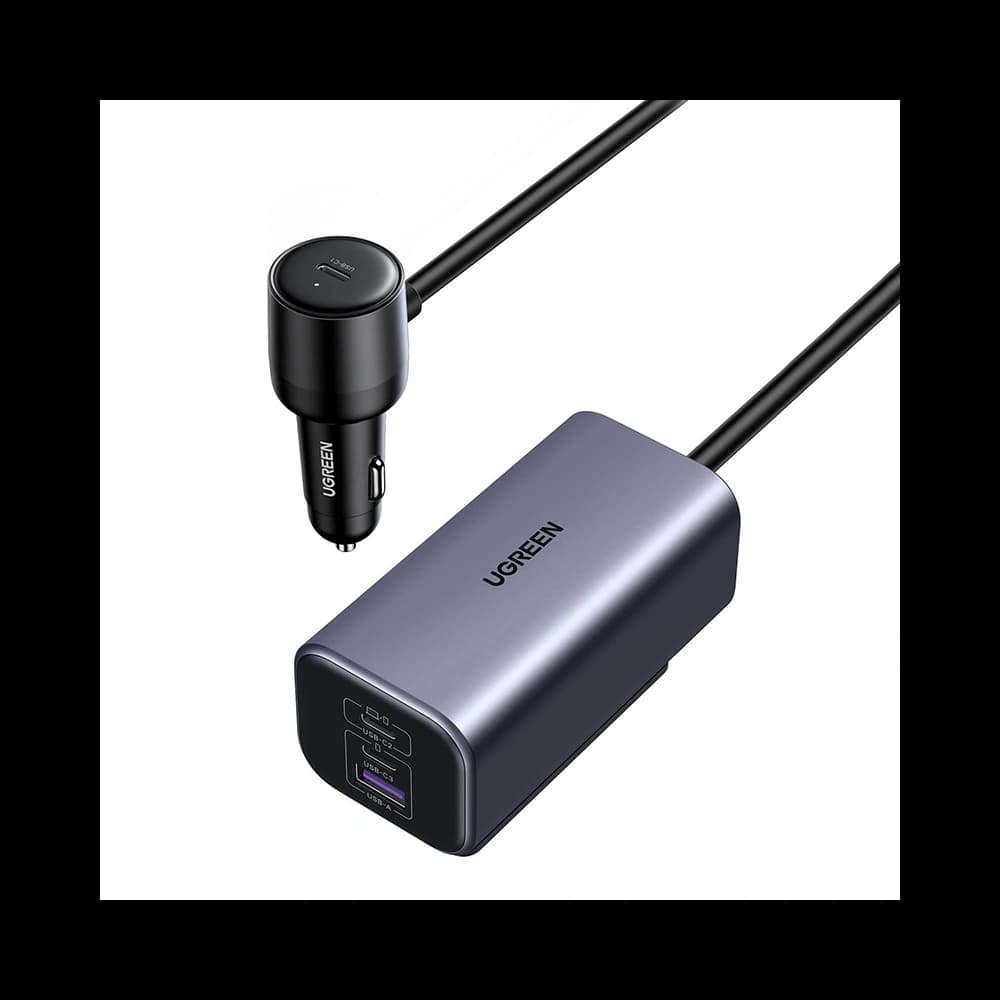 UGREEN EC706 autós töltő, USB + 2x USB-C, 150W - 1