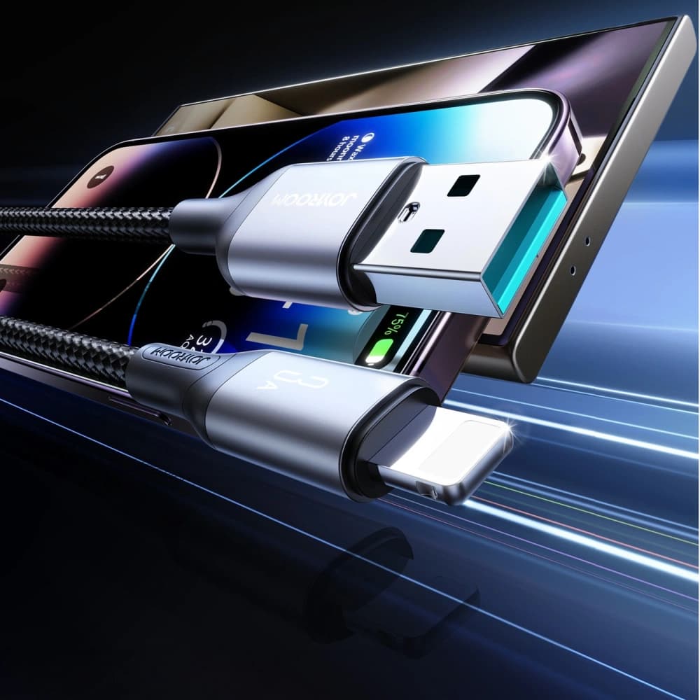 Joyroom S-A28 Flash Series USB-A / Lightning 3A 1m fekete kábel - 2