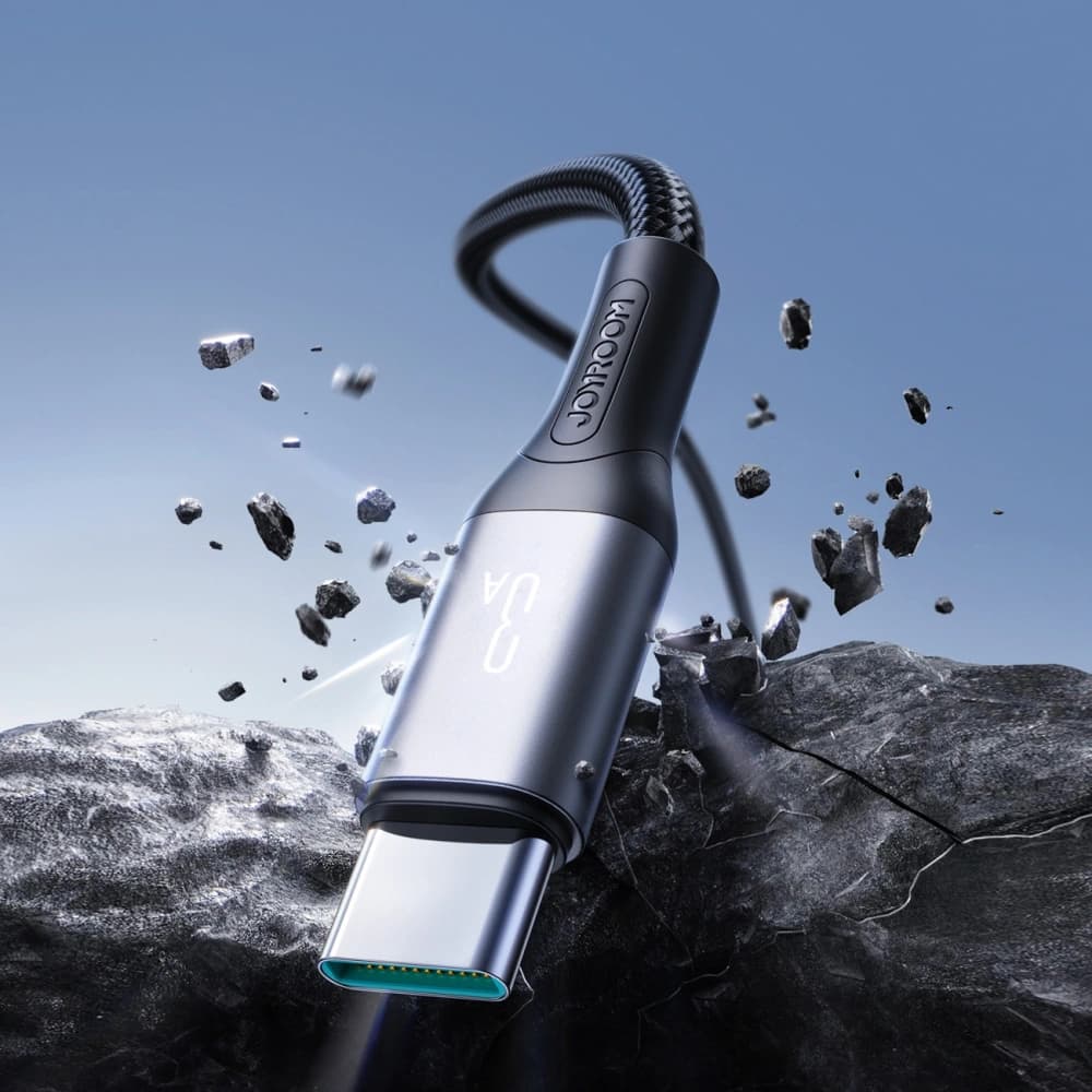 Joyroom S-A28 Flash Series USB-A / USB-C 3A 1m fekete kábel - 4