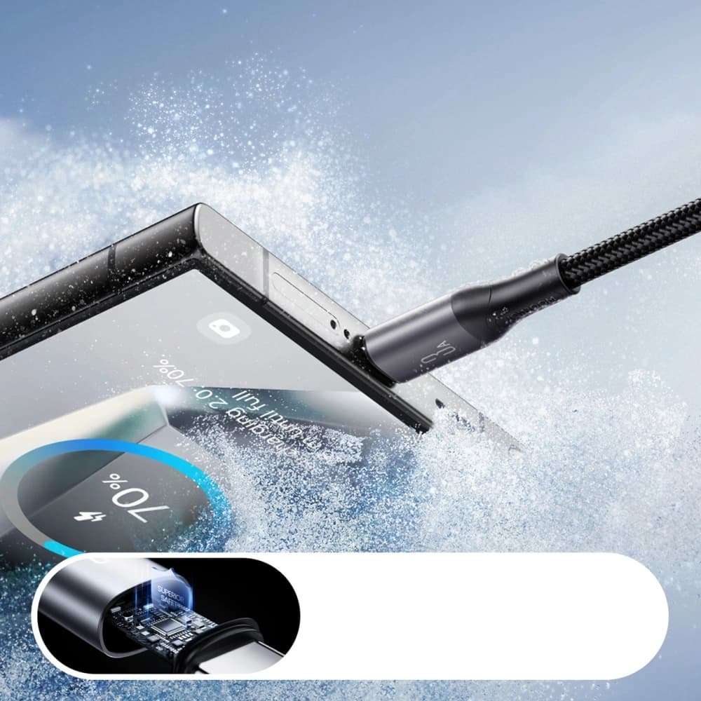 Joyroom S-A28 Flash Series USB-A / USB-C 3A 1m fekete kábel - 6